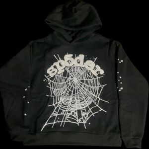Sp5der Hoodie Black And White